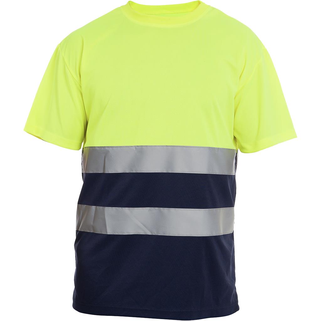 CAMISETA M/C HILL HV YELLOW/NAVY T-S