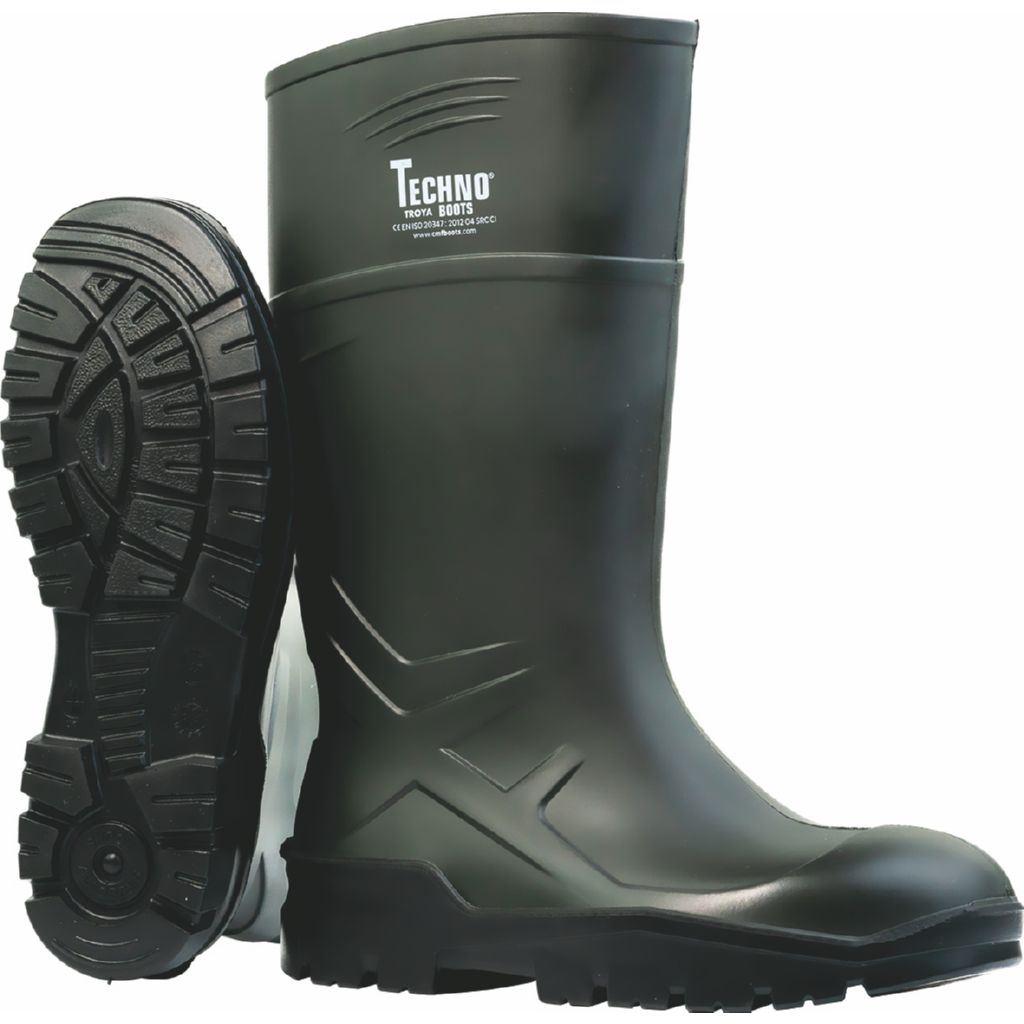 BOTA TROYA NO EPI PU T-37 VERDE/NEGRO