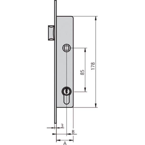 CERRADURA EMBUTIR 1984T-25/6 AI