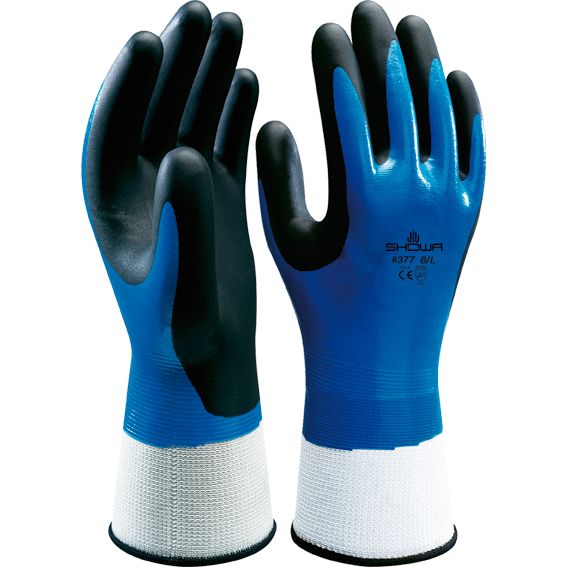 GUANTE NITRILO SHOWA 377 T-10/XXL AZUL