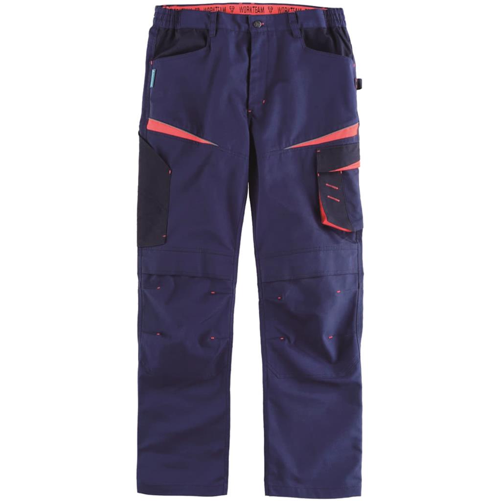 PANTALON WF2750 MARINO/ROJO T-S