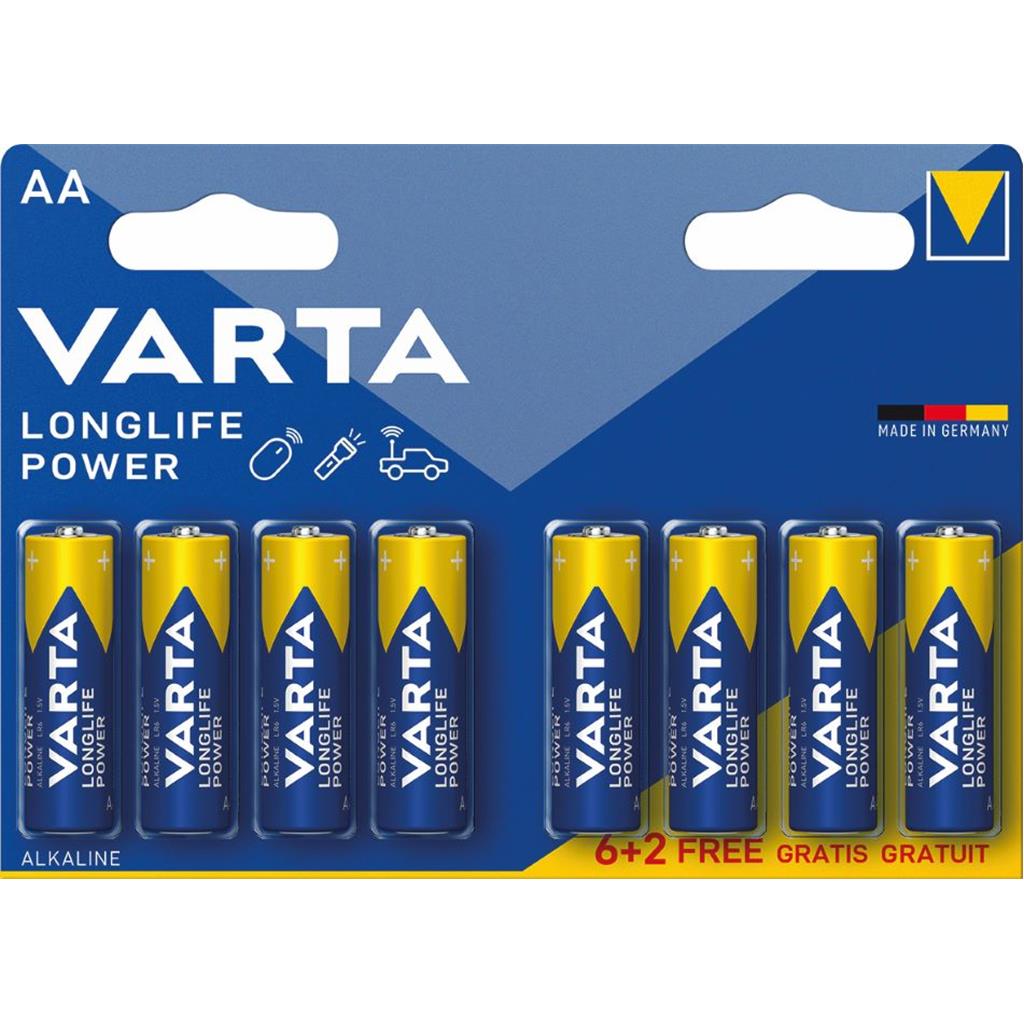 PILA ALC.4906-LR-06 AA BLISTER(6+2)VARTA